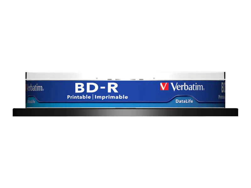 Verbatim DataLife - 10 x BD-R - 25 GB 6x - mit Tintenstrahldrucker bedruckbare Oberfläche - Spindel