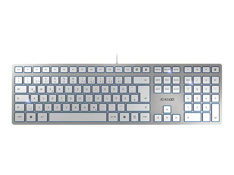 CHERRY KC 6000 SLIM - Tastatur - USB-C - QWERTZ - Deutsch - Tastenschalter: CHERRY SX - Silber