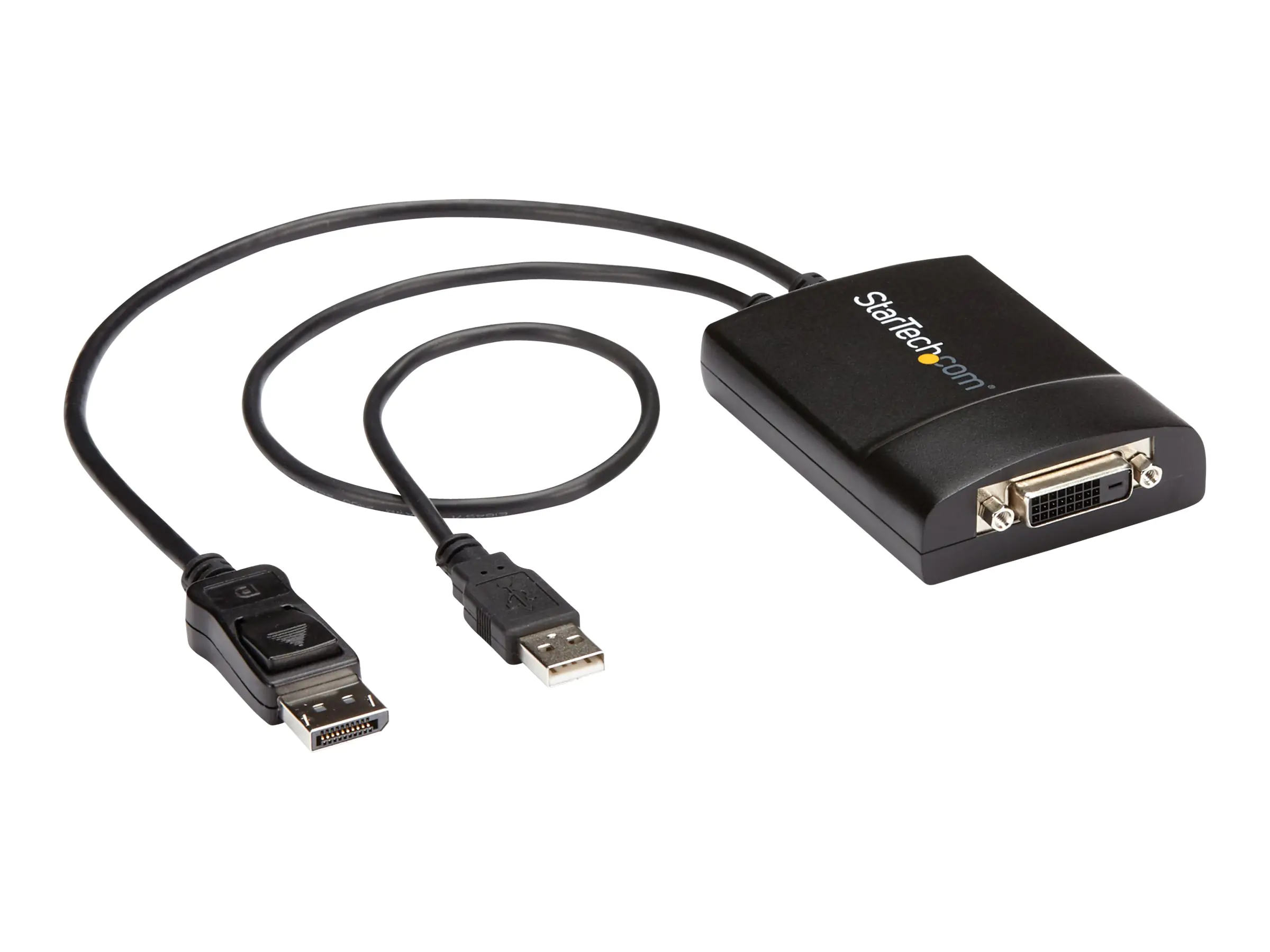StarTech DisplayPort to DVI Adapter - Dual-Link - Active DVI-D Adapter for Your Monitor / Display - USB Powered - 2560x1600 (DP2DVID2) - DisplayPort/DVI-Adapter - DisplayPort, USB (nur Strom) (M) zu DVI-D (W) eingerastet - USB 2.0 / DisplayPort 1.2 - 37 c