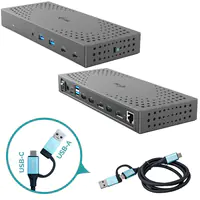 i-Tec - Dockingstation - USB-C / USB4 / USB 3.0 Thunderbolt 3 / Thunderbolt 4 - 2 x DP, 3 x HDMI - 1GbE - 160 Watt - Europa