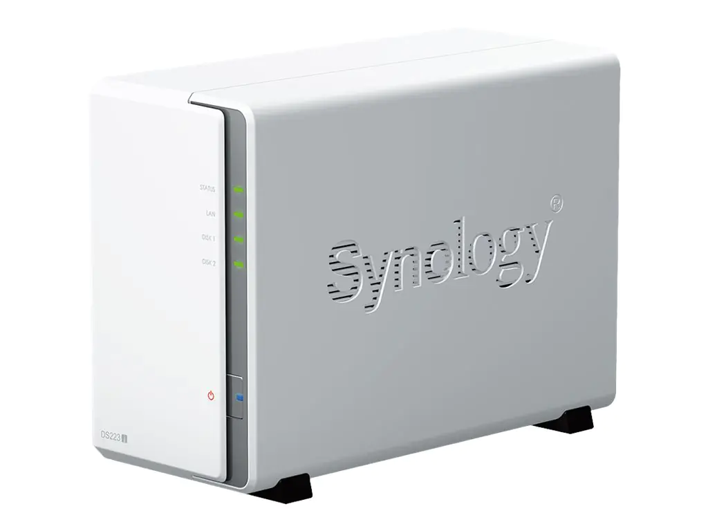 Synology Disk Station DS223J - NAS-Server - SATA 6Gb/s - RAID 0, 1, JBOD - RAM 1 GB - Gigabit Ethernet - iSCSI Support