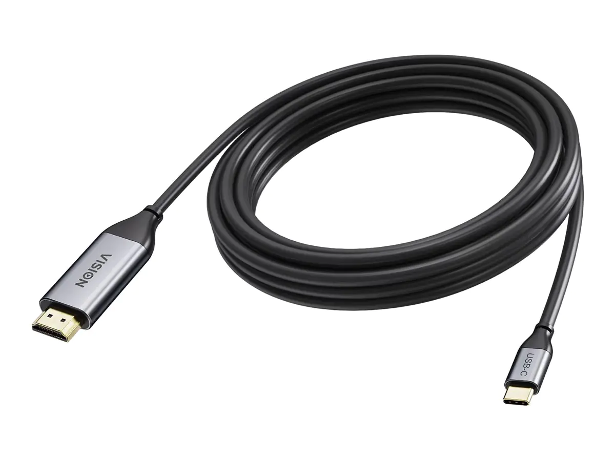 TD SYNNEX VISION - Adapterkabel - USB-C männlich zu HDMI männlich - 5 m - Koax - Schwarz -