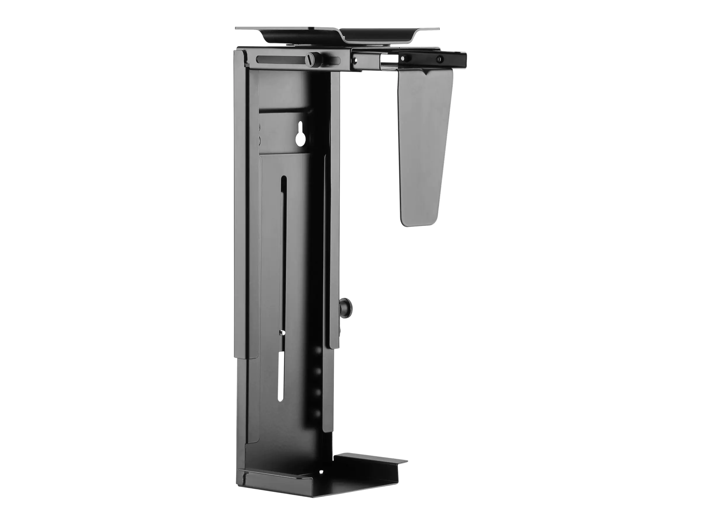 TECHly - Befestigungskit (CPU-Halterung) - einstellbar - Metall - Schwarz - Wandmontage, unter dem Schreibtisch