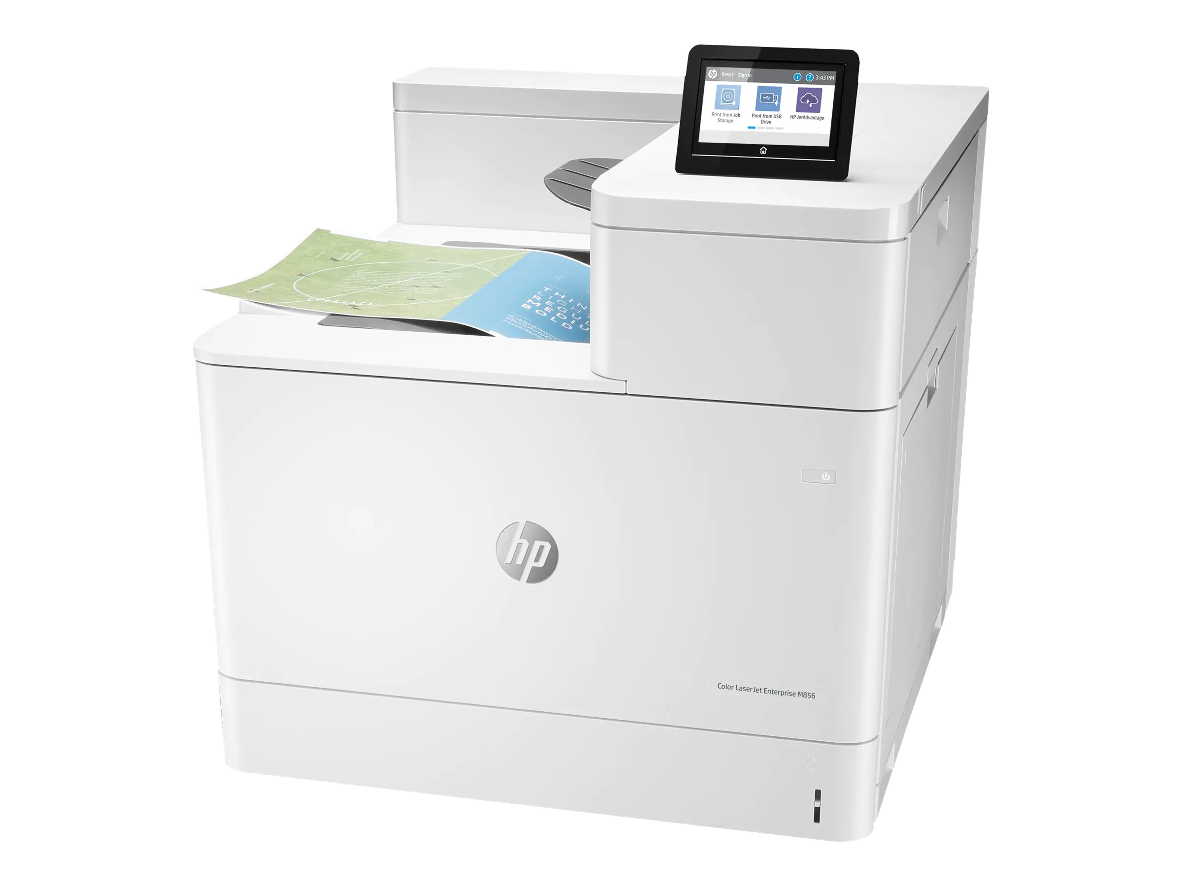 HP Color LaserJet Enterprise M856dn - Drucker - Farbe - Duplex - Laser - A3/Ledger - 1200 x 1200 dpi - bis zu 56 Seiten/Min. (einfarbig)/ bis zu 56 Seiten/Min. (Farbe) - Kapazität: 650 Blätter - USB 2.0, Gigabit LAN, USB 2.0-Host
