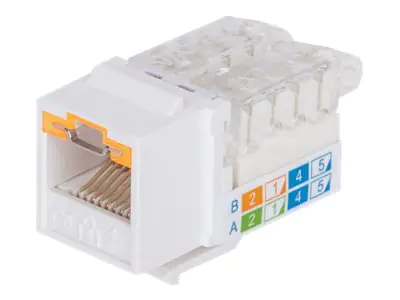 Intellinet Abschließbare Cat6A Modularbuchse, ungeschirmt, UTP, Keystone, werkzeuglos, weiß