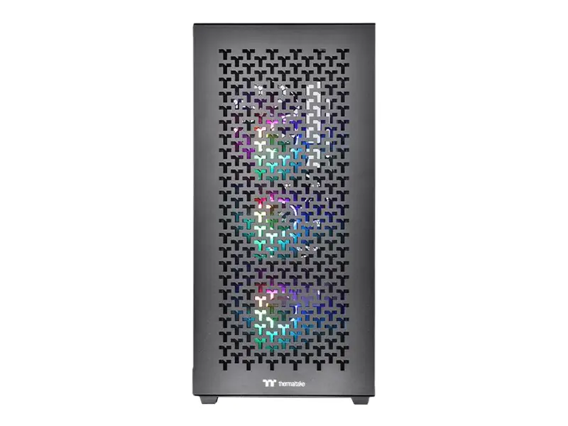 Thermaltake V Series V350 TG ARGB Air - Mid tower - ATX - Seitenteil mit Fenster (gehärtetes Glas) - keine Spannungsversorgung (PS2) - Schwarz - USB/Audio