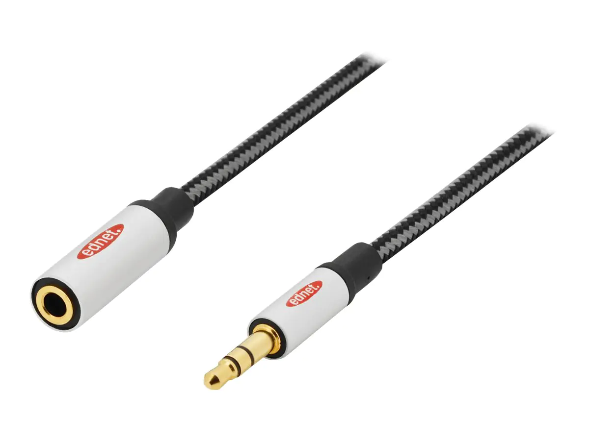 ednet. Audio-Verlängerungskabel - Stereo Mini-Klinkenstecker 3,5 mm - 3 m - 84541