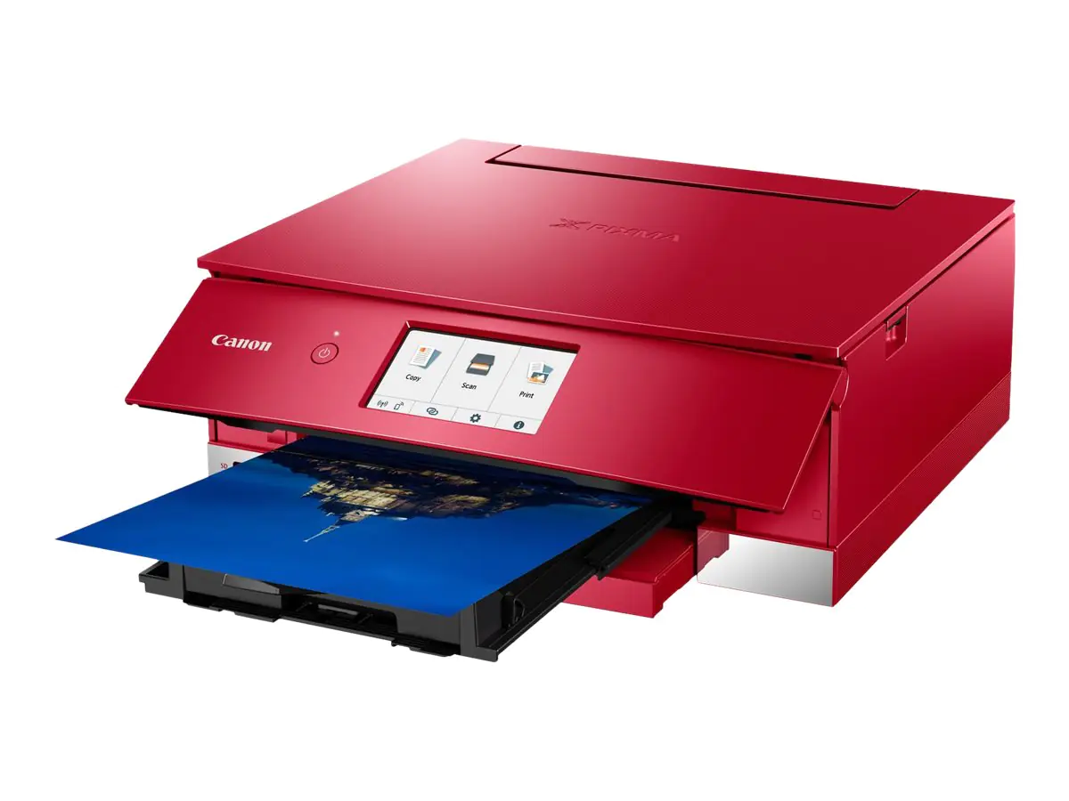 Canon PIXMA TS8352 - Multifunktionsdrucker - Farbe - Tintenstrahl - 216 x 297 mm (Original) - A4/Legal (Medien) - bis zu 15 ipm (Drucken) - 200 Blatt - USB 2.0, Bluetooth, Wi-Fi(n) - Rot