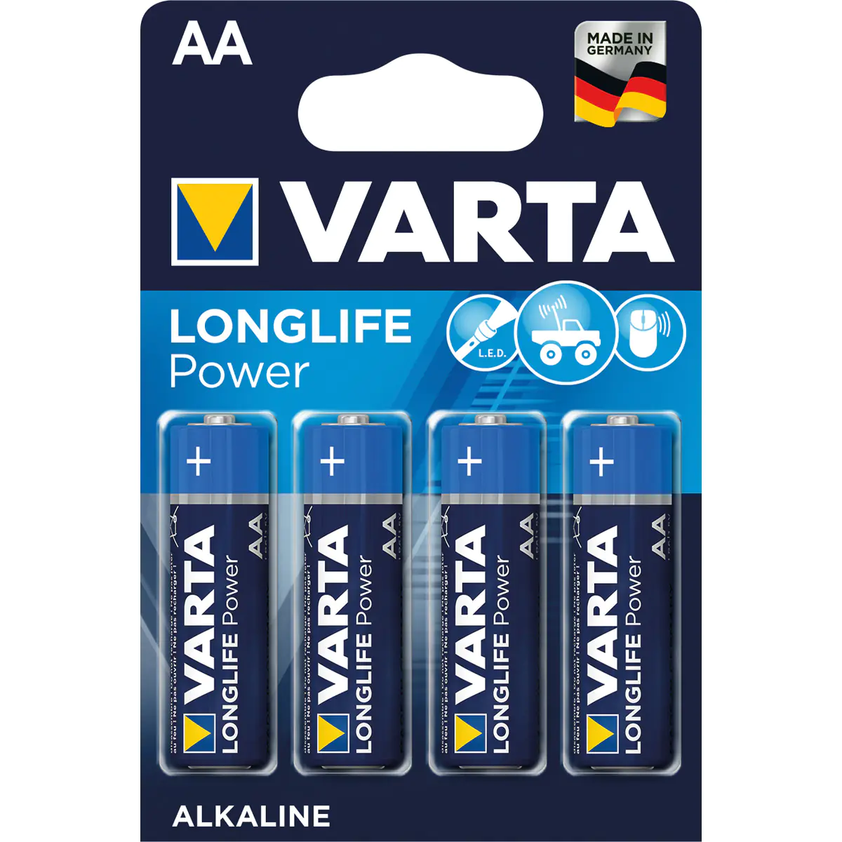 Varta -4906/4B, Einwegbatterie, AA, Alkali, 1,5 V, 4 Stück(e), Blau, Gold 04906 121 414