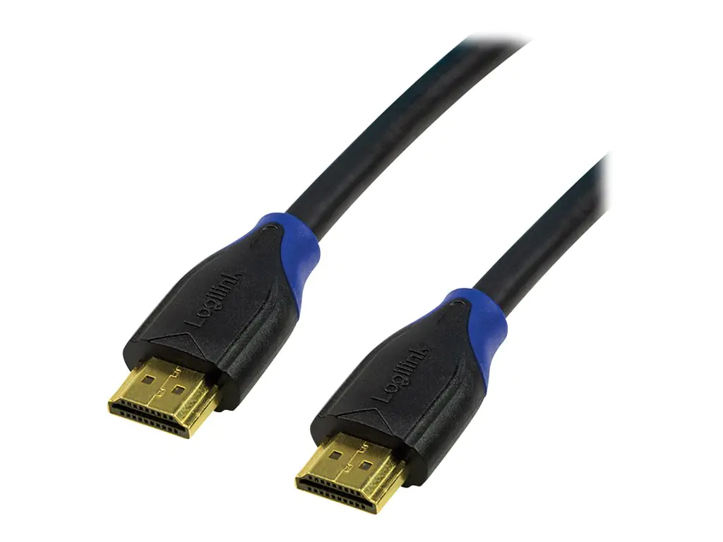 LogiLink High Speed with Ethernet - HDMI-Kabel mit Ethernet - HDMI männlich zu HDMI männlich - 5 m - Schwarz - 4K Unterstützung