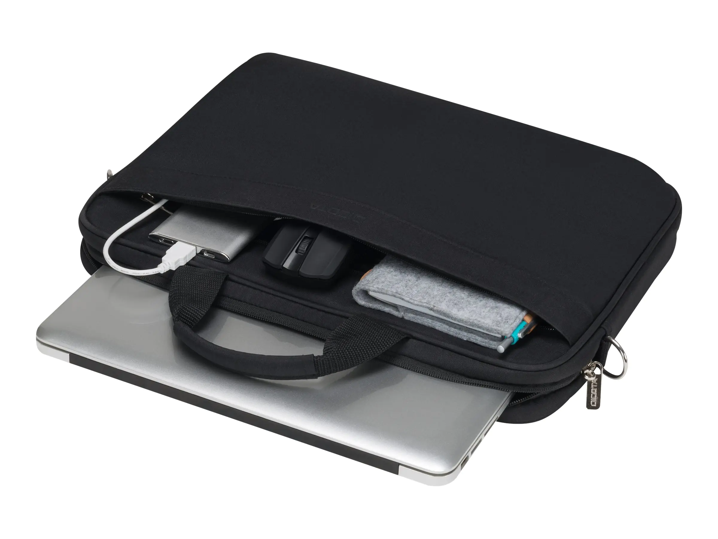 Dicota Top Traveller Wireless Mouse Kit - Notebook-Tasche - 39.6 cm (15.6") - Schwarz - mit schnurlose optische Maus