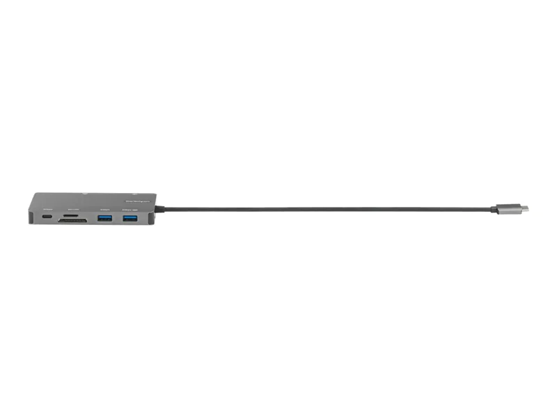 StarTech USB C Multiport Adapter - USB C auf HDMI 4K 30Hz/VGA Reiseadapter/Docking station - 5Gbit/s USB 3.0 Hub (USB A/USB C) - 100W PD - SD/Micro SD Kartenleser - GbE - 30cm Kabel (DKT30CHVSDPD) - Dockingstation - USB-C 3.2 Gen 1 - HDMI, VGA - 1GbE