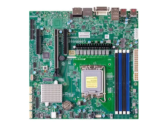Supermicro X13SAZ-Q - Motherboard - micro ATX - LGA1700-Sockel - Q670E Chipsatz - USB 3.2 Gen 1, U