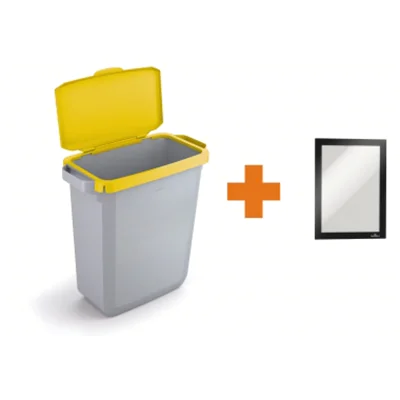 DURABLE Abfalleimer DURABIN® 60L 60l Polypropylen grau 1 Sortierfach