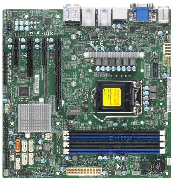 SUPERMICRO X12SCQ - Motherboard - micro ATX - LGA1200-Sockel - Q470E Chipsatz - USB-C Gen2, USB 3.1 Gen 2 - 2 x Gigabit LAN - Onboard-Grafik (CPU erforderlich) - HD Audio