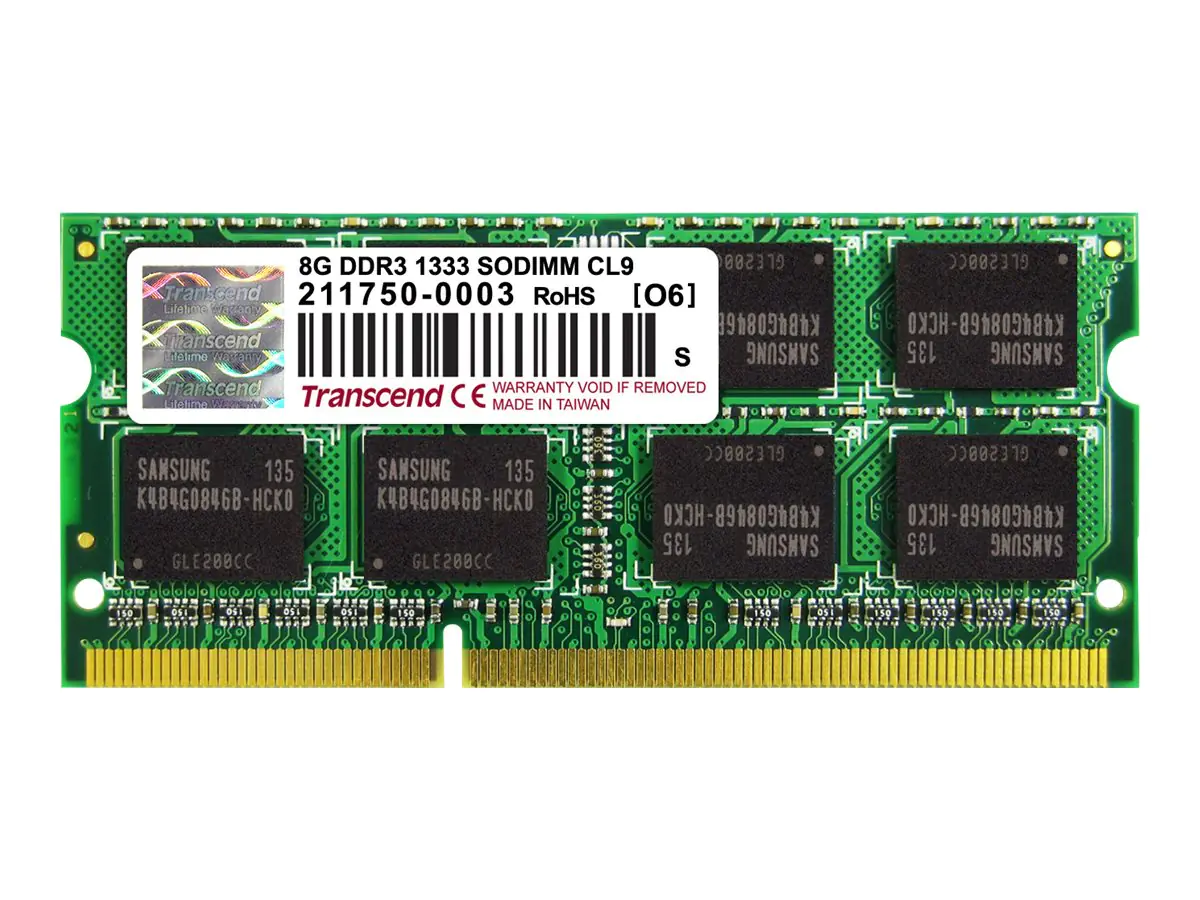 Transcend DDR3 - Modul - 8 GB - SO DIMM 204-PIN TS1GSK64V3H
