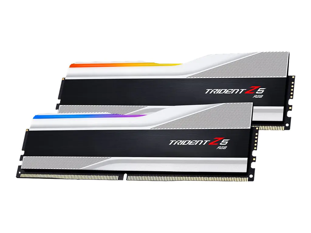 G.Skill Trident Z5 RGB - DDR5 - Kit - 32 GB: 2 x 16 GB - DIMM 288-PIN - 6400 MHz / PC5-51200 - CL32 - 1.4 V - ungepuffert - non-ECC - metallisch silber