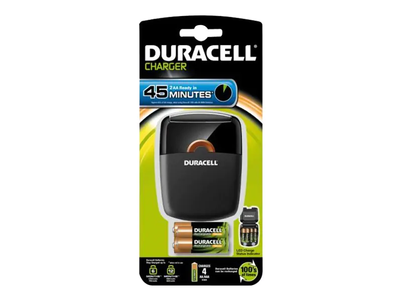 Duracell CEF27 - 0,75 Stunden Batterieladegerät - (für 4xAA/AAA) 4 x AA / AAA - NiMH