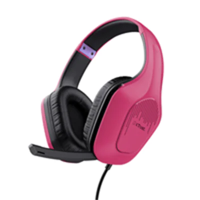 Trust GXT 415P Zirox - Headset - ohrumschließend - kabelgebunden - 3,5 mm Stecker - pink