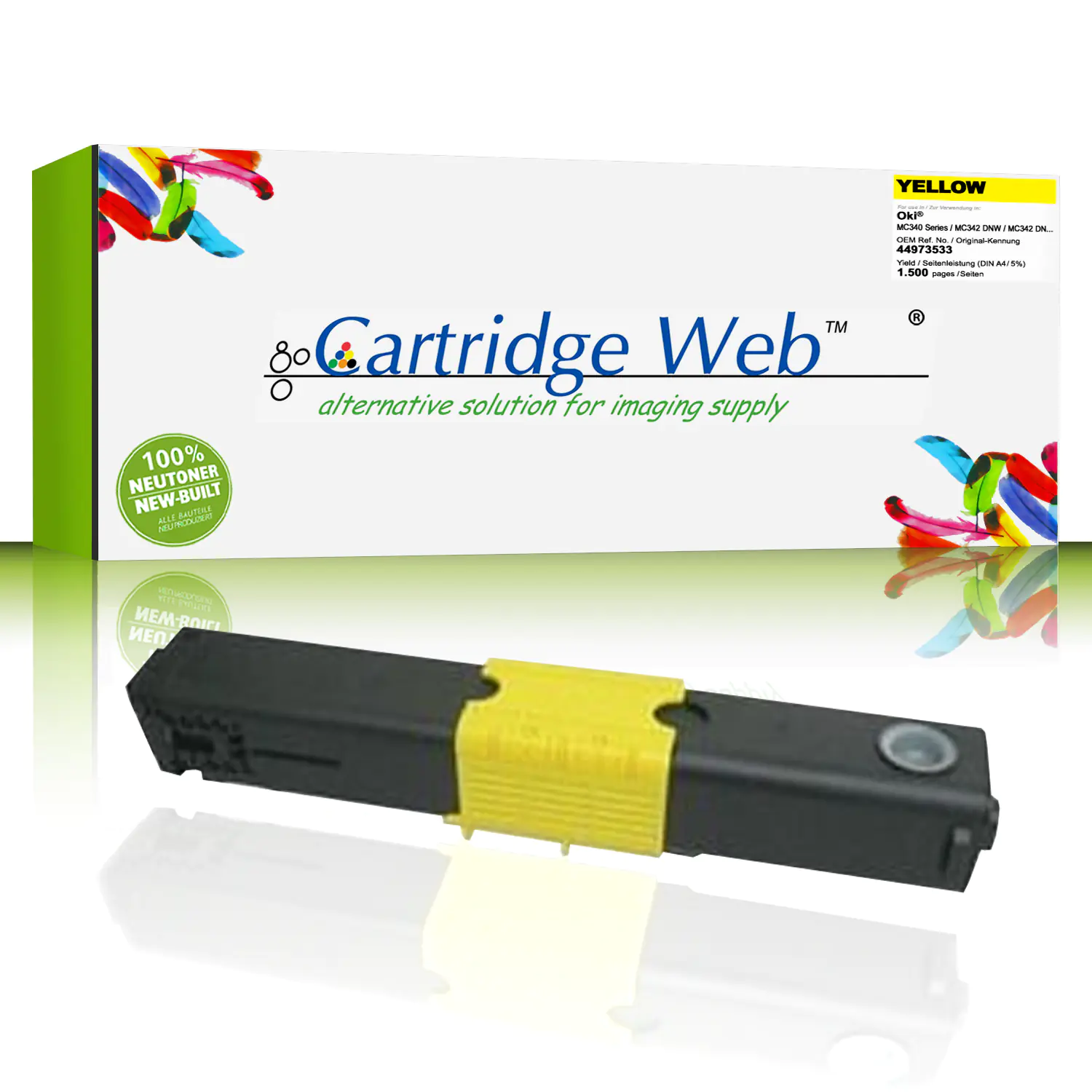 Cartridgeweb Toner kompatibel zu Oki 44973533 gelb 1.500 Seiten
