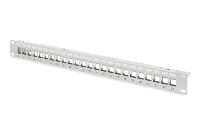 DIGITUS Professional DN-91410 - Patch Panel - RJ-45 X 24 - RAL 7035 - 1U - 48.3 cm (19")