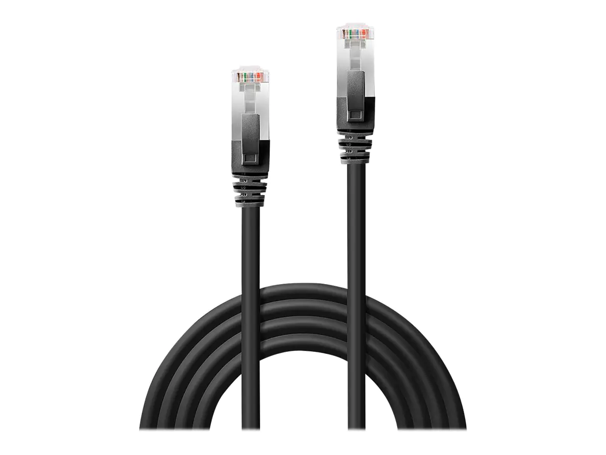 Lindy Premium - Patch-Kabel - RJ-45 (M) zu RJ-45 (M) - 1 m - SFTP - CAT 6 - halogenfrei, ohne Haken - Schwarz