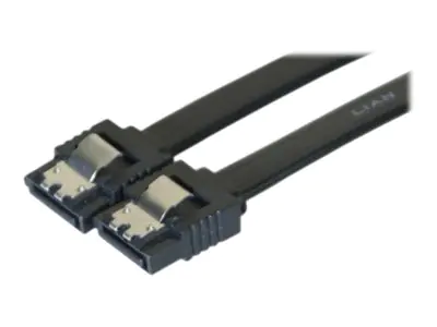 generic - SATA-Kabel - Serial ATA 150/300/600 - SATA (W) Verriegelung zu SATA (W) Verriegelung - 20 cm - Schwarz