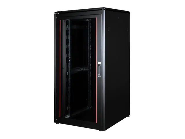 Equip Dynamic Flex Line - Schrank Netzwerkschrank - 800x800 mm, with glass door, removable and lockable panels, assembled - freistehend - Schwarz, RAL 9005 - 32U - 48.3 cm (19") EDF-32-8080-B-HJAA