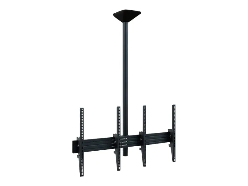 HAGOR comPROnents series - Befestigungskit (Stange, Montageklammer, 4 VESA-Adapter, Schiene) - Side-by-Side - für 2 LCD-/Plasma-Konsolen - verriegelbar - Schwarz - Bildschirmgröße: 116.8-165.1 cm (46"-65") - Deckenmontage
