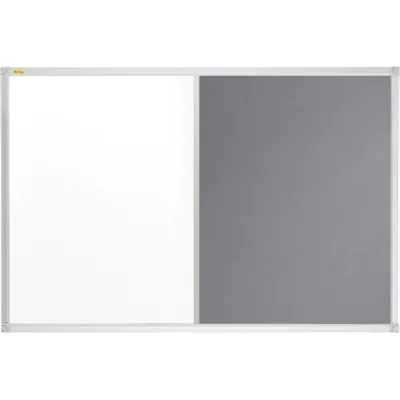 Franken GmbH Franken CB301212, Filz, 600 x 450 mm, Grau, Weiß, Horizontal, Aluminium, 600 mm