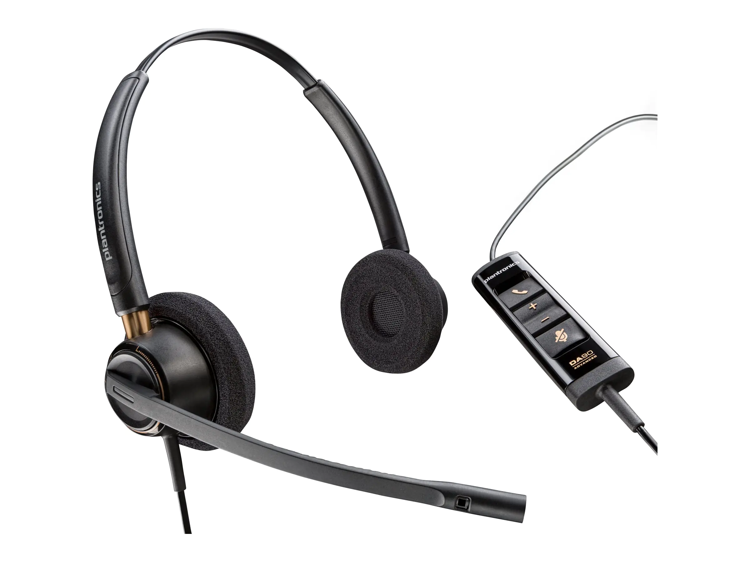 Poly EncorePro 525-M - EncorePro 500 series - Headset - On-Ear - kabelgebunden - USB-A - Schwarz - Zertifiziert für Microsoft Teams