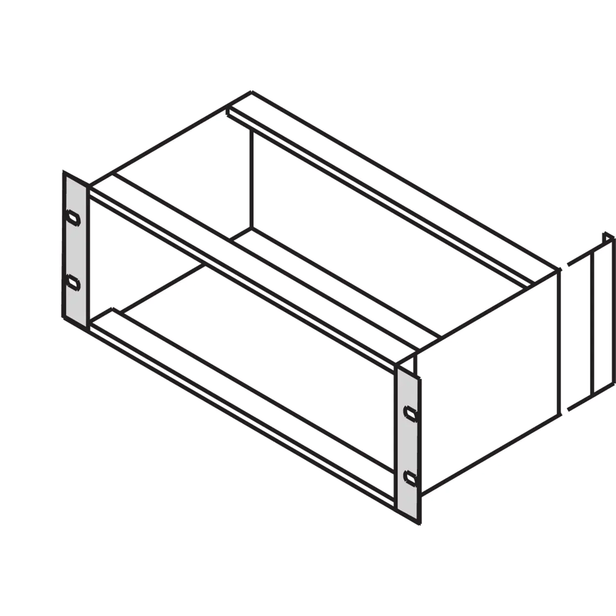 SCHROFF 19"-Winkel Typ f mit ohne Grifflöcher für Textildichtung - 19"Winkel O 24564297