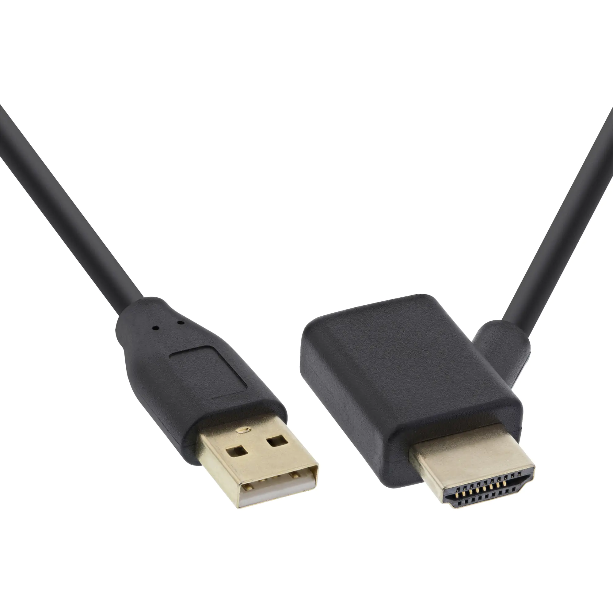 InLine - HDMI-Adapter - HDMI, USB (nur Strom) männlich zu HDMI weiblich - 50 cm