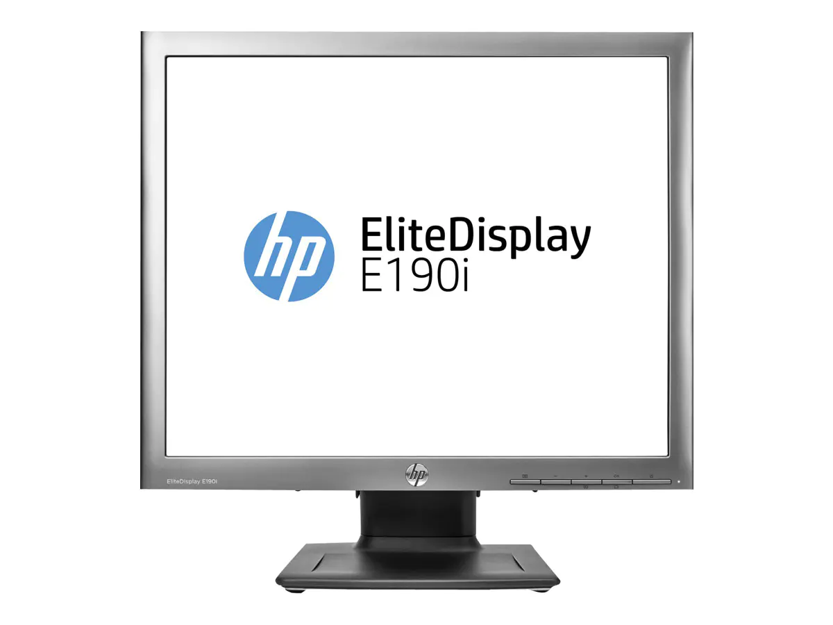 HP EliteDisplay E190i - LED-Monitor - 48 cm (18.9") (18.9" sichtbar) - 1280 x 1024 @ 60 Hz - IPS - 250 cd/m² - 1000:1 - 14 ms - DVI-D, VGA, DisplayPort - Schwarz