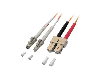 Secomp - Patch-Kabel - LC Multi-Mode (M) zu SC multi-mode (M) - 1 m - Glasfaser - 50/125 Mikrometer - halogenfrei - orange