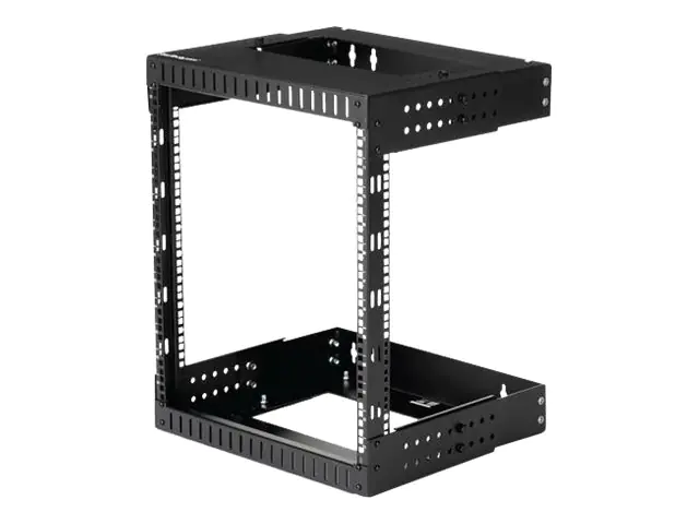 StarTech 12U 19" Wall Mount Network Rack, Adjustable Depth 12-20" 2 Post Open Frame Server Room Rack for AV/Data/ IT Communication/Computer Equipment/Switch with Cage Nuts & Screws - 12U Adjustable Rack (RK12WALLOA) - Schrank - geeignet für Wandmontage -