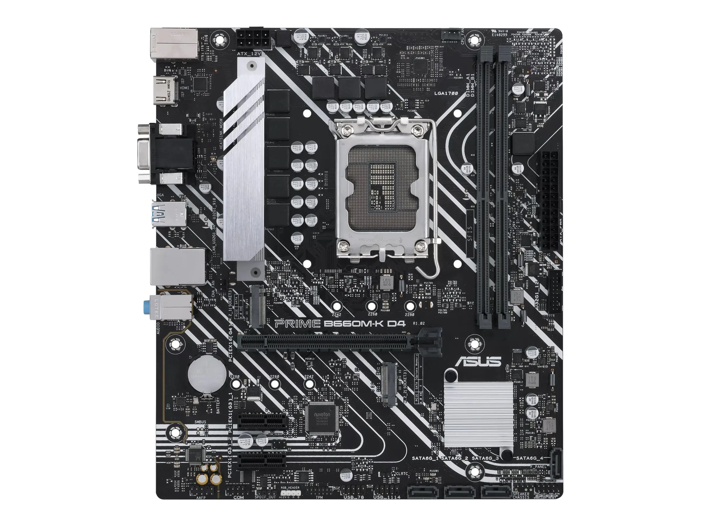 ASUS PRIME B660M-K D4 - Motherboard - micro ATX - LGA1700-Sockel - B660 Chipsatz - USB 3.2 Gen 1 - Gigabit LAN - Onboard-Grafik (CPU erforderlich) - HD Audio (8-Kanal)