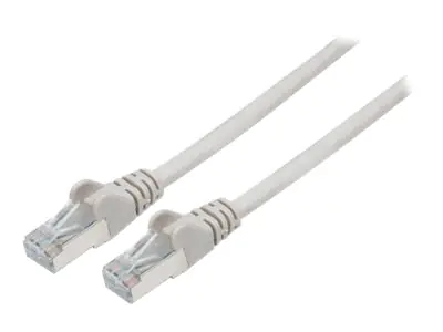 Intellinet Network Patch Cable, Cat7 Cable/Cat6A Plugs, 1m, Grey, Copper, S/FTP, LSOH / LSZH, PVC, RJ45, Gold Plated Contacts, Snagless, Booted, Polybag - Netzwerkkabel - RJ-45 (M) bis RJ-45 (M) - 1 m - SFTP - CAT 7 (Kabel) / CAT 6a (Anschlüsse) - halogen