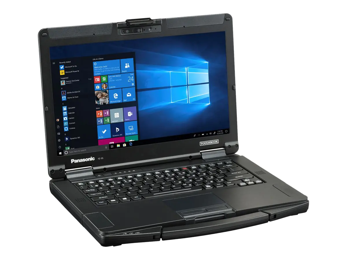 Panasonic Toughbook 55 - Robust - 180°-Scharnierdesign - Intel Core i5 1145G7 / 2.6 GHz - vPro - Win 10 Pro 64-Bit - Intel Iris Xe Grafikkarte - 8 GB RAM - 256 GB SSD TCG Opal Encryption - 35.6 cm (14") IPS 1366 x 768 (HD) - Wi-Fi 5