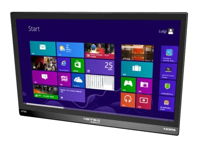 HANNS.G HT161HNB - HT Series - LED-Monitor - 39.6 cm (15.6") - Touchscreen - 1366 x 768 @ 60 Hz - 220 cd/m² - 500:1 - 12 ms - HDMI, VGA - Headset