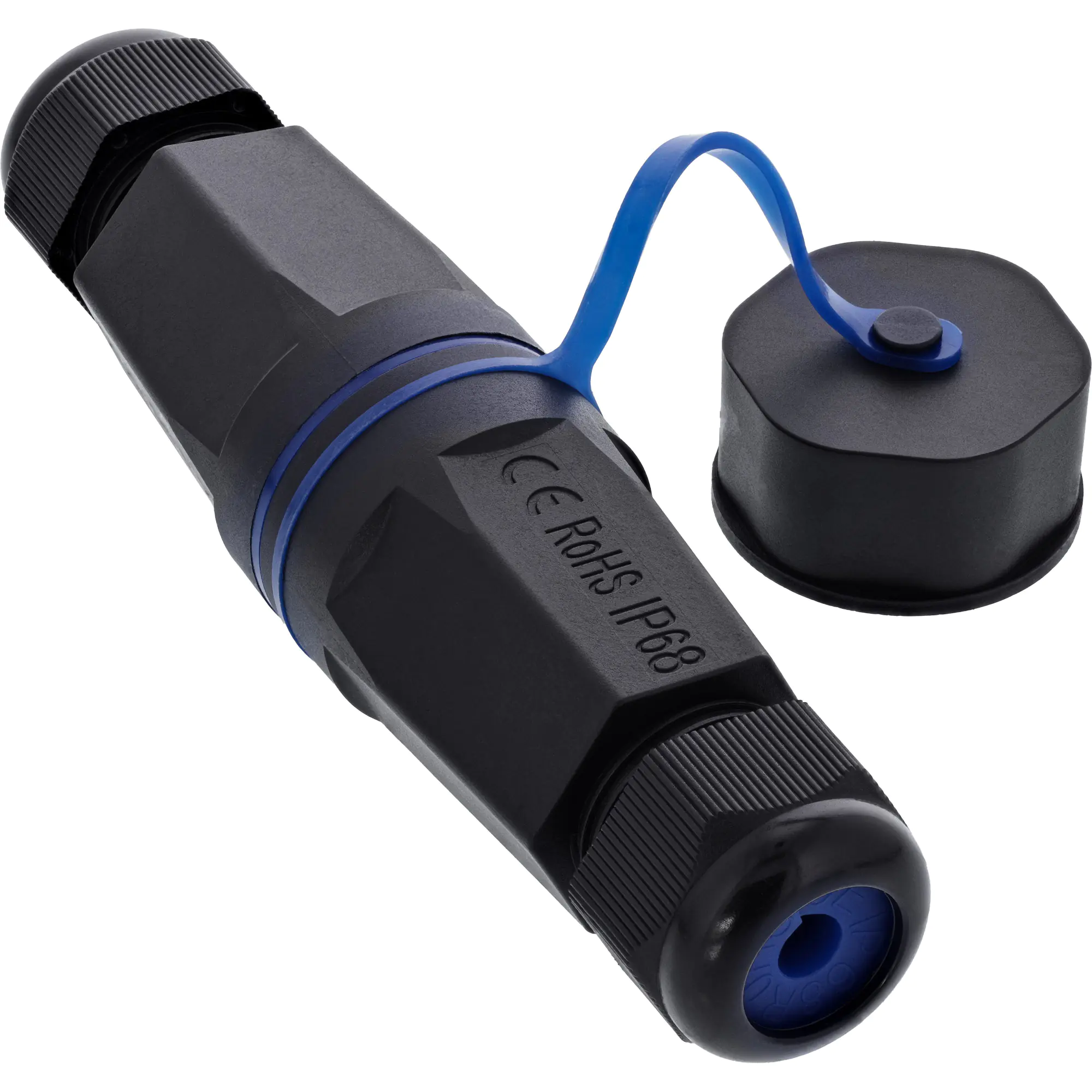 InLine Kabelverbinder Leergehäuse RJ45 Keystone - IP68 - mit Deckel