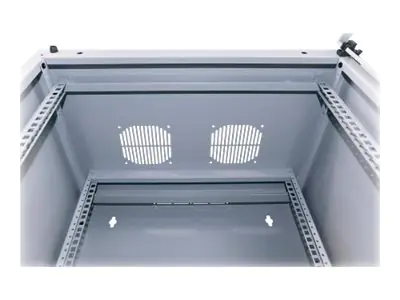 Intellinet 19" Wandverteiler mit Schwenkrahmen, 6 HE, 327 (H) x 540 (B) x 600 (T) mm, Flatpack, grau - Gehäuse - geeignet für Wandmontage - Grau, RAL 7035 - 6U - 48.3 cm (19")