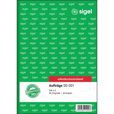 SIGEL Auftragsformular SD001 DIN A5 selbstdurchschreibend 2x40Blatt
