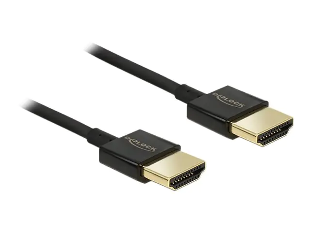 DeLOCK Premium - HDMI mit Ethernetkabel - HDMI (M) bis HDMI (M) - 0.5 m - 4K Unterstützung