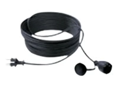 Bachmann - Spannungsversorgungs-Verlängerungskabel - CEE 7/7 (S) zu CEE 7/7 (R) - Wechselstrom 250 V - 16 A - 10 m - Schwarz