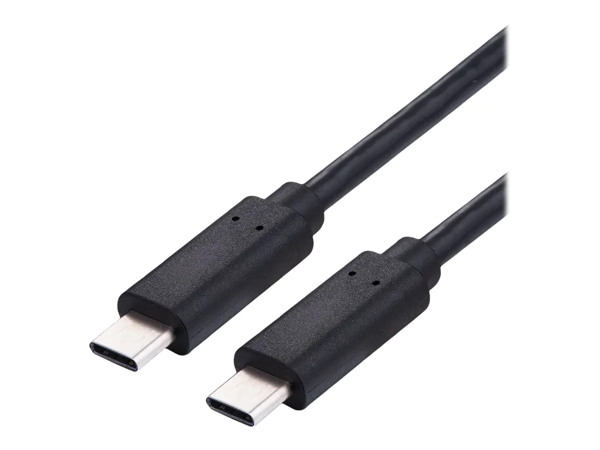 VALUE - USB-Kabel - 24 pin USB-C (M) zu 24 pin USB-C (M) - USB 2.0 - 20 V - 5 A - 2 m - USB-Stromversorgung (100 W) - Schwarz