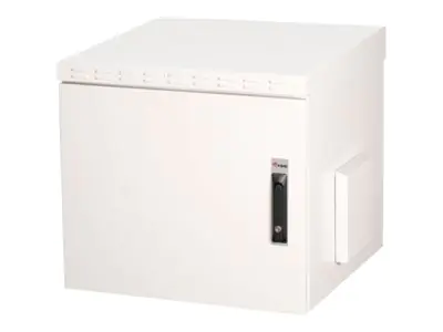 Equip Safe Outdoor - Schrank Netzwerkschrank - 600x600 mm, mit vorderer Tür aus Stahl, montiert - geeignet für Wandmontage - RAL 7035, Hellgrau - 9U - 48.3 cm (19") ESO-09-6060-G