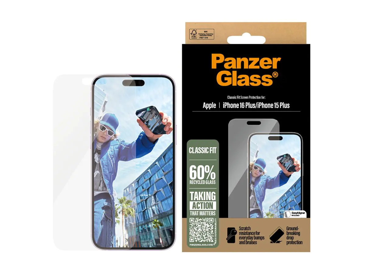 PanzerGlass Bildschirmschutz für Handy - klassische Passform