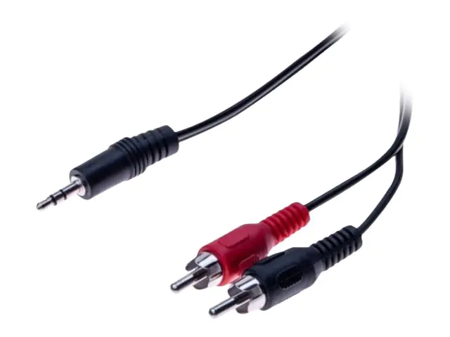 exertis Connect - Audiokabel - mini-phone stereo 3.5 mm männlich zu RCA x 2 männlich - 5 m - Schwarz