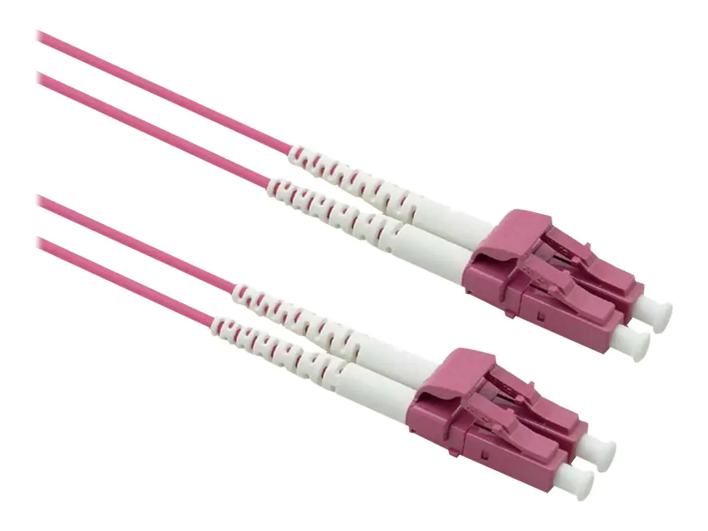 Roline - Patch-Kabel - LC Multi-Mode (M) zu LC Multi-Mode (M) - 15 m - 3 mm - Glasfaser - Duplex - 50/125 Mikrometer - OM4 - halogenfrei, Innen, Überbrückungskabel - violett